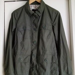Talbots army green utility lined jacket